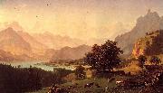 Albert Bierstadt Bernese Alps, oil on canvas oil painting